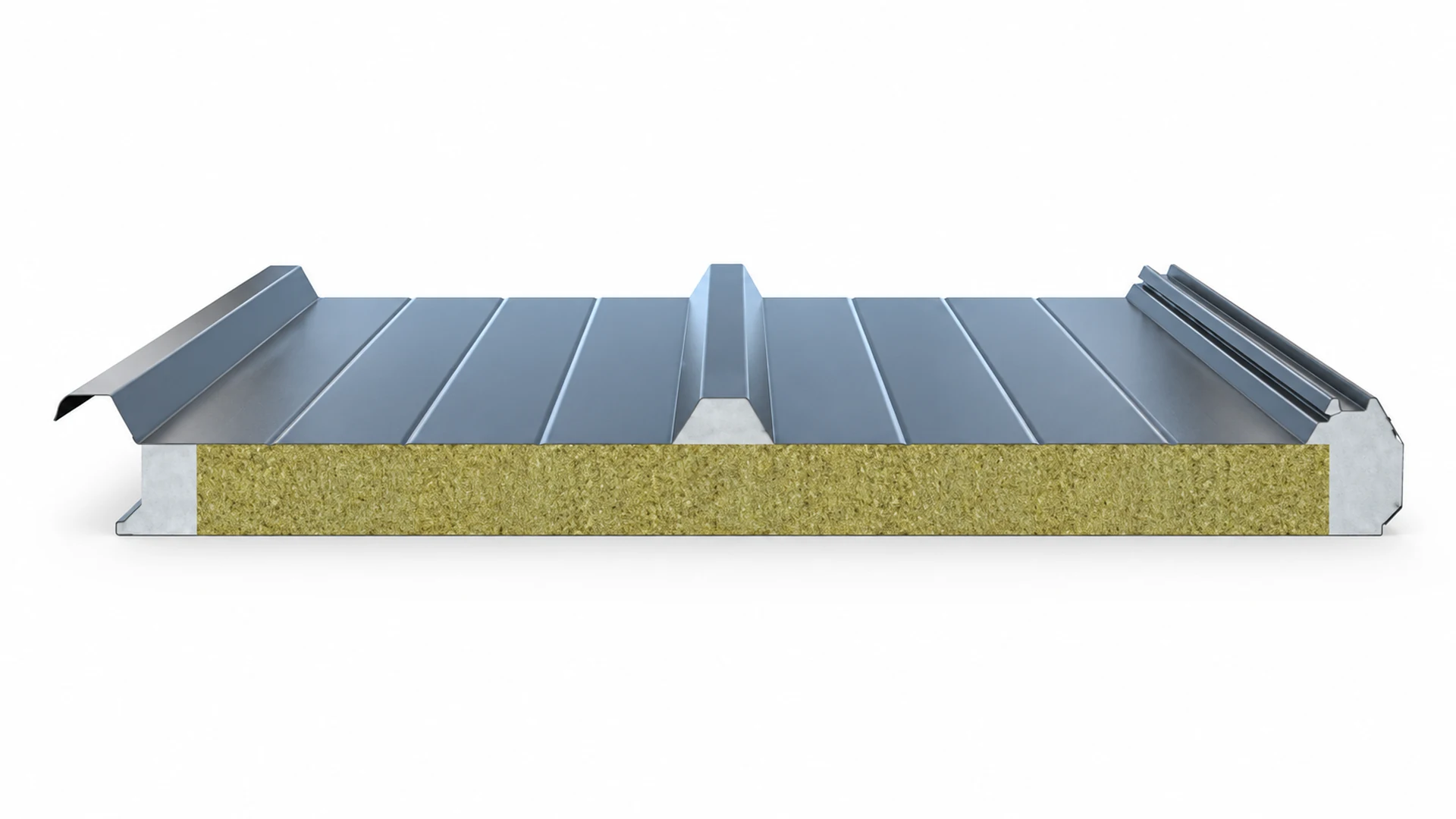 PU Edge-Sealed Rockwool Roof Panel
